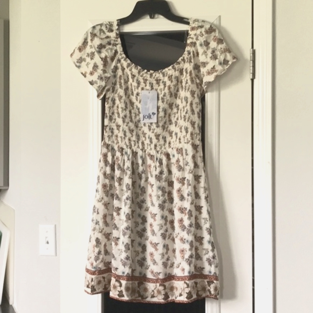 Jolt floral smocked dress